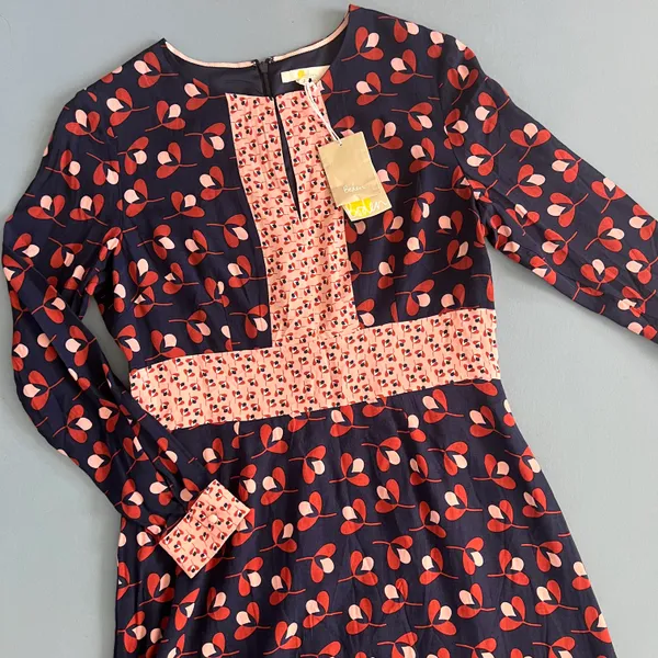 Boden NWT Navy Conker Clover Geo Daisy Dress - Image 2
