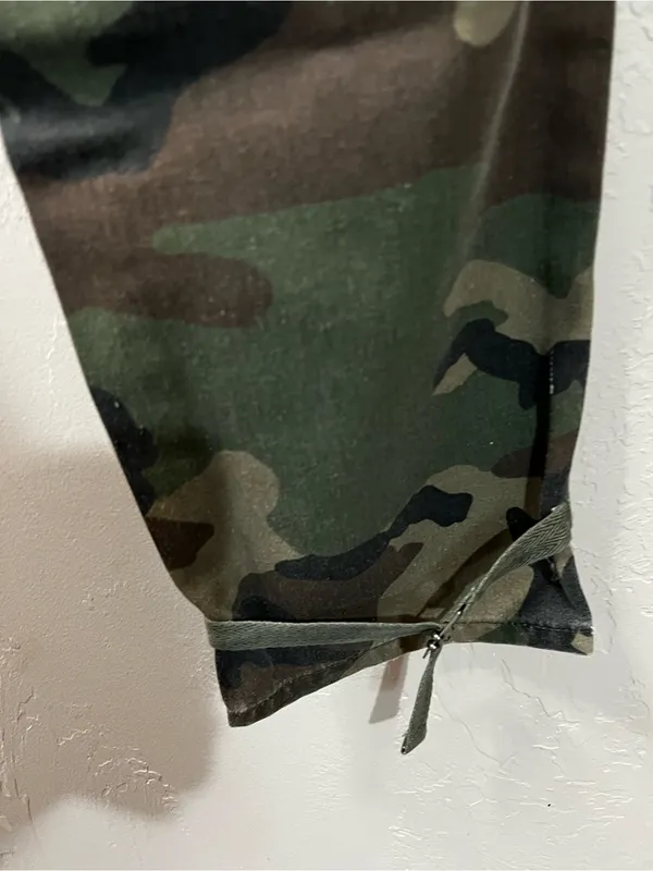TRAVE Dakota The Big Battle Green Camo Relaxed Trouser Tie Ankle Pants - Image 7