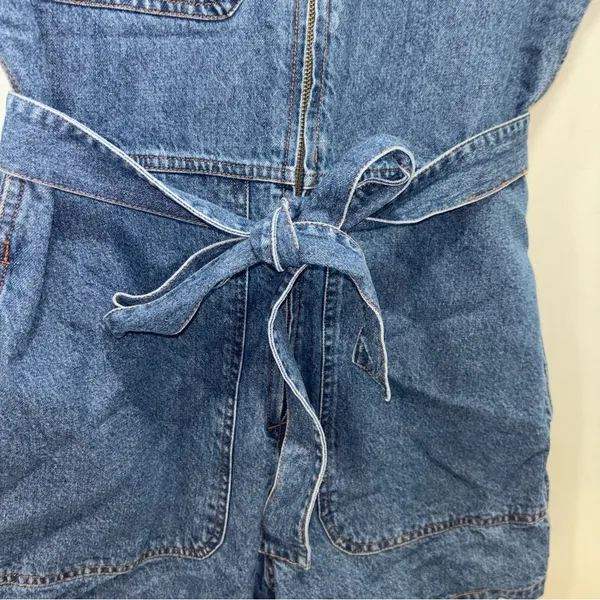 Versona Denim Cotton Romper - Image 4