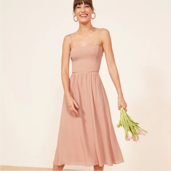 REFORMATION Rosehip‎ Midi Dress size 8 Petite - Image 2