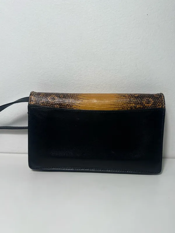 Coach Hayden Anna Foldover Lizard Embossed Leather Crossbody Clutch - Image 8