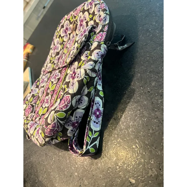 Vera Bradley quilted cotton backpack retired Plum Petals purple floral Bag - Image 2