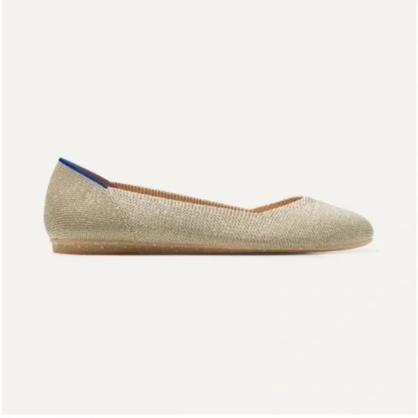 Rothy's The Flat in Light Gold Metallic - Image 2