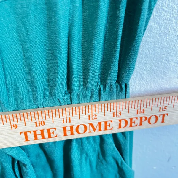 Universal Threads Linen Blend Jumpsuit Womens 4 Utility Pockets Vacation Beach‎ Festival - Image 6