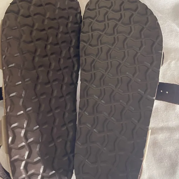 Brown Suede Sandals with Buckle Size 6 - Image 5