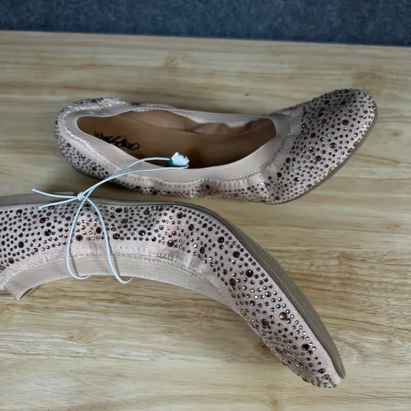 Mossimo Vanessa Blush Pink Rhinestone Embellished Ballet Flats Womens 8 - Image 4