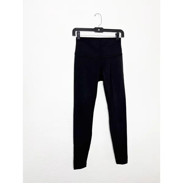 Lululemon Wunder Under High-Rise Tight Size 6 Black lw5bjws Stretch Athleisure - Image 4