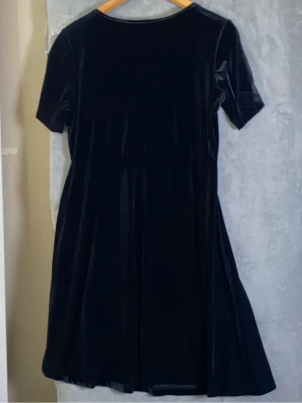90s grunge Velvet Witchy Whinsigoth Halloween Fall‎ dress size Large - Image 7