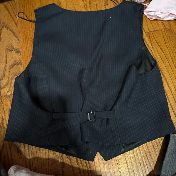 ZARA navy blue waist coat top - Image 3