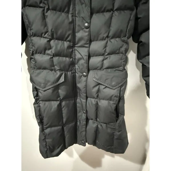 LL Bean Winter Down Jacket‎ Removable Hood Size XS Reg BLACK Blue - Image 2