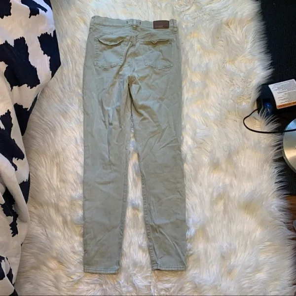 Madewell‎ Women's Size 27 9" High Riser Skinny Skinny Jean Pale Green Mid-Rise - Image 6