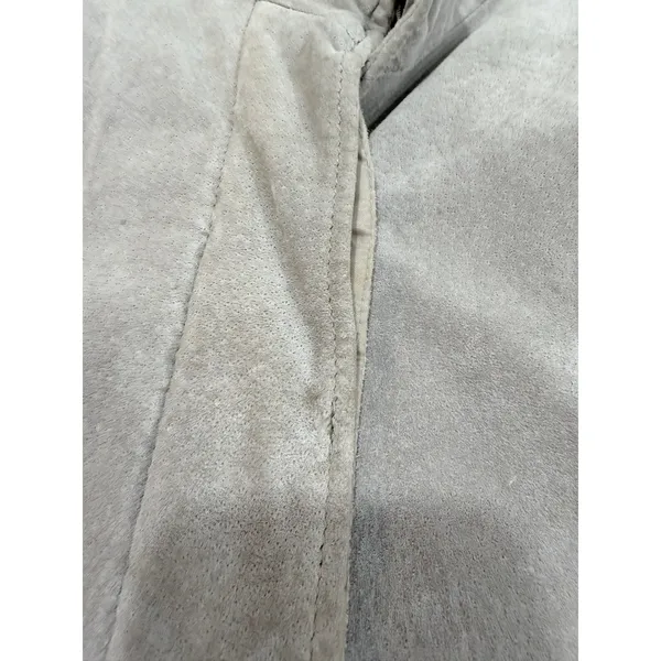 Vintage Gallery Beige Suede Jacket Womens L 80s 90s‎ Leather Coat Fall Autumn - Image 13
