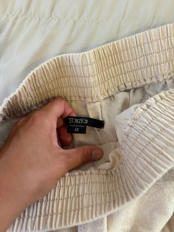 Beige Cargo Jumper Tan Size M - Image 8