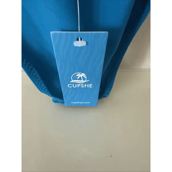 NWT CUPSHE Live Life on the Beach Turquoise One Piece Swimsuit Size-Small - Image 6