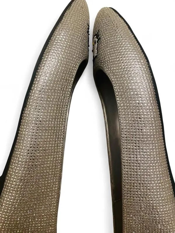 NWOB Katy Perry x Hello Kitty Crystal Ballet Flats Silver Rhinestone Shoes sz 9 - Image 5