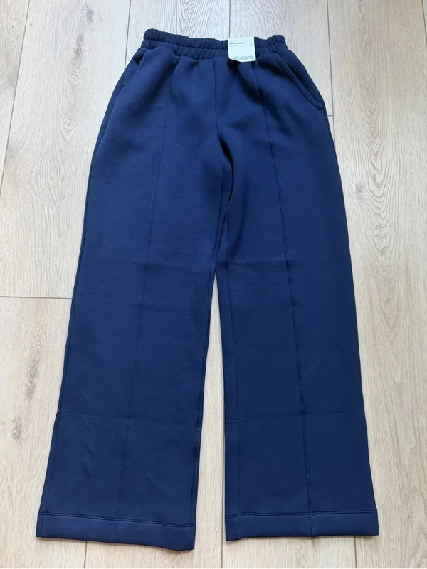 Old Navy Sport Bounce Fleece Wide Leg Pants Navy Blue Size XS NWT - Image 5
