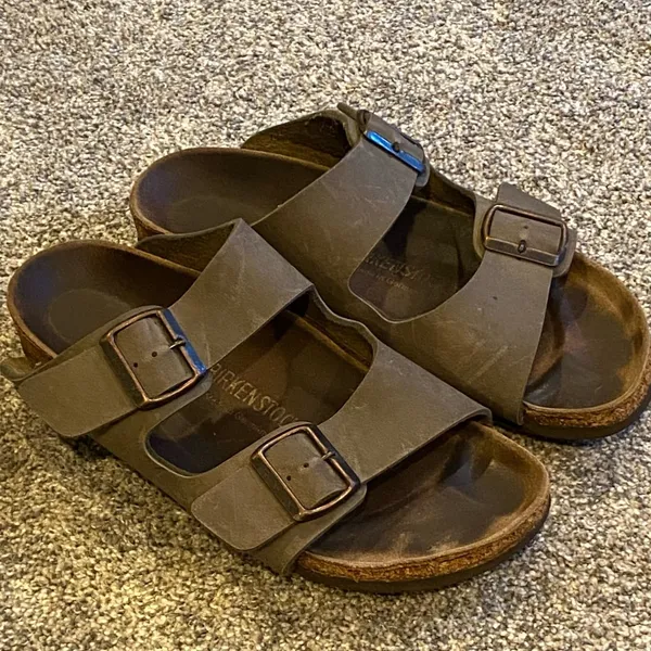 Birkenstock Arizona Oiled Brown Leather Sandals Size 39/8.5 - Image 11
