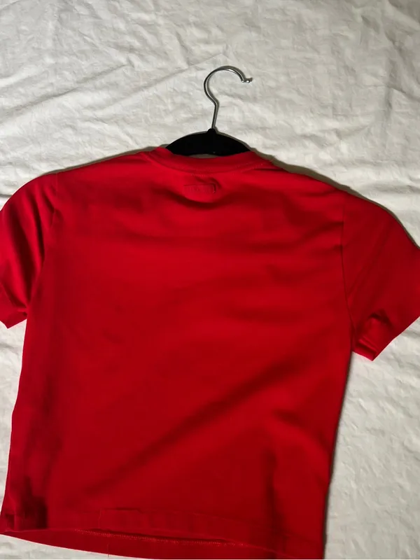 Fabletics Bold Red Crewneck Short Sleeve Tee - Image 3