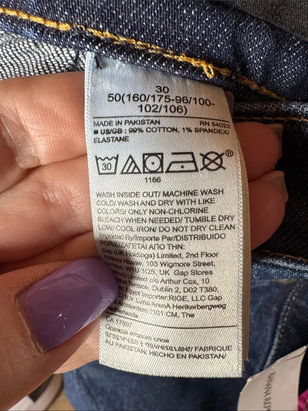 NWT Banana Republic High Rise Straight Jeans Dark Wash Size 30 - Image 6