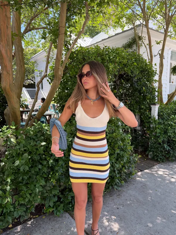 ZARA Knit Mini Striped Dress - Image 2