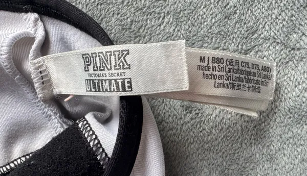 White Victoria's Secret Sports Bra Medium-PINK - Image 5