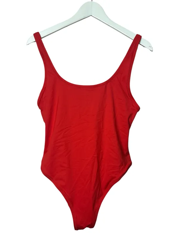 Skims Signature Swim Scoop Neck One Piece Red Size XL - Image 5