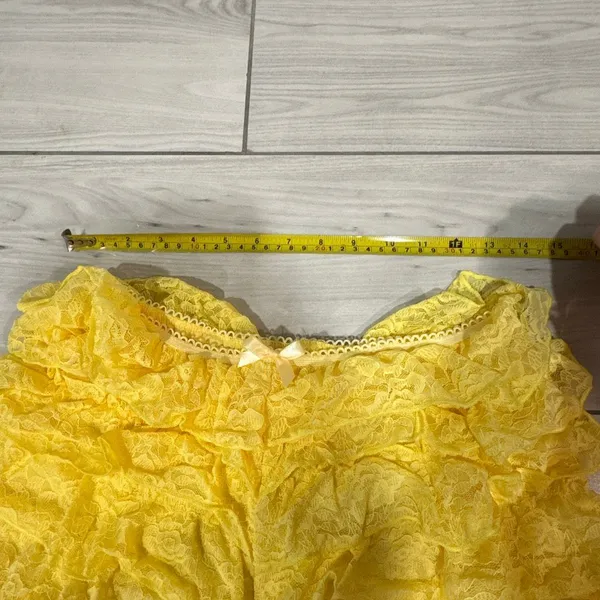 NWOT yellow‎ ruffle lace bloomer shorts size xs - Image 3
