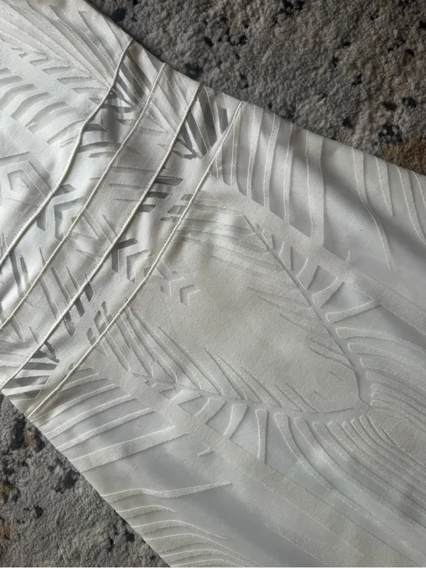 Material Girl White Sleeveless Maxi Dress with Geometric Texture - Image 3