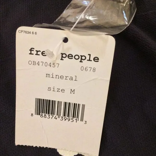 NWT Free People Bell sleeve tunic blouse mineral medium - Image 6