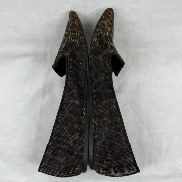 ALDO Leopard Print Metallic Pointed Toe Flats‎ Gold Bronze Size 9 Womens - Image 8