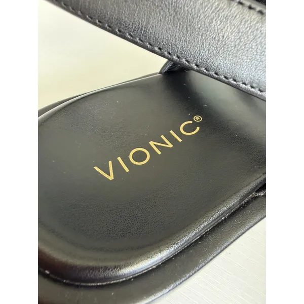 Vionic Madera Women's Size 8 Black Leather Slingback Platform Sandals - Image 7