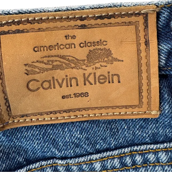 Vintage Calvin Klein 90s Denim Mini Skirt Made in USA - Image 6