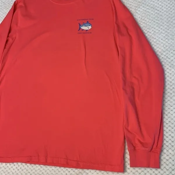 Peach Southern Tide The Shipjack long sleeve sz M ocean vacation comfy casual - Image 6