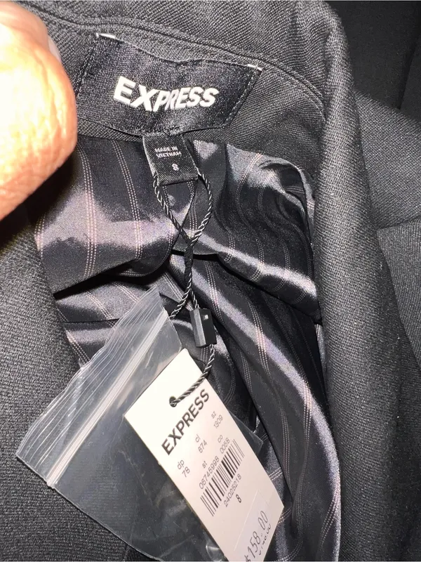 Express Black Double-Breasted Blazer with Gold Buttons NWT - Image 4