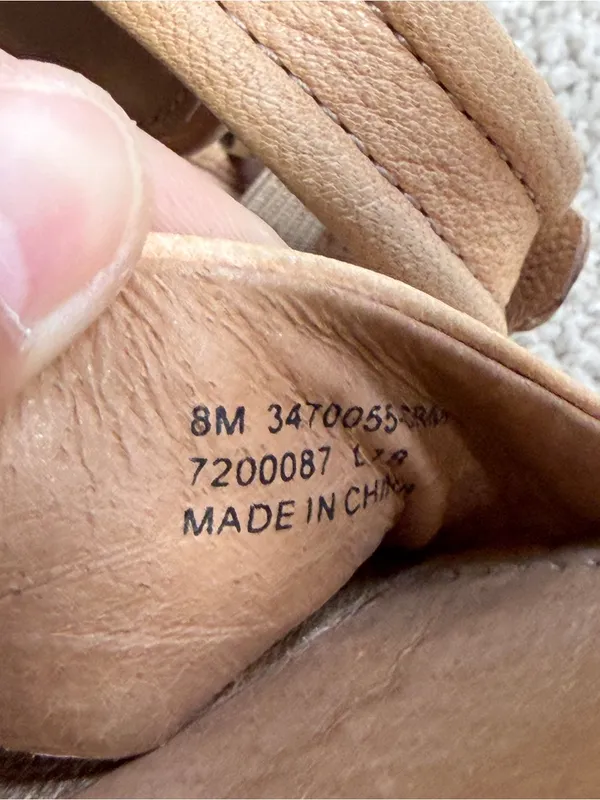 Frye Women’s Dani Criss Cross Sandals Block Heels Leather Strappy in Tan 8 - Image 13
