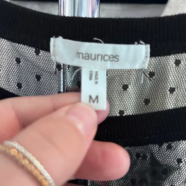 Maurice’s NWOT Swiss dot floral embroidered blouse - Image 5