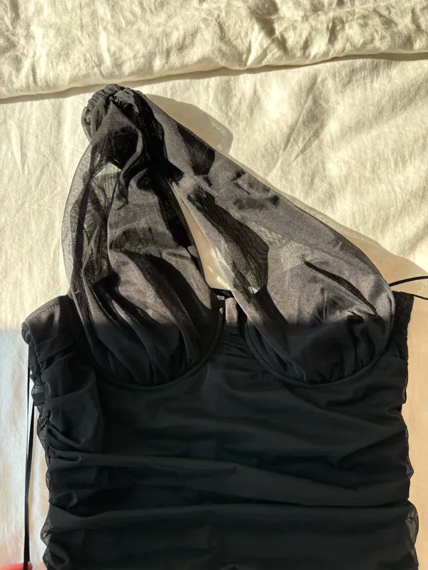 Black Cut Out Bodysuit  - Image 3