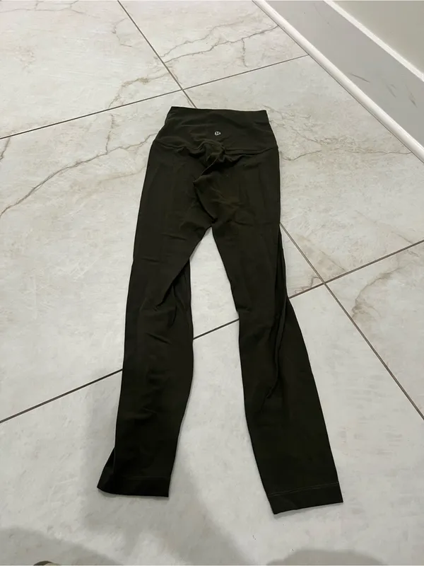 Lululemon Align High-Rise Pant 25" Dark Olive Leggings Size 0 - Image 3