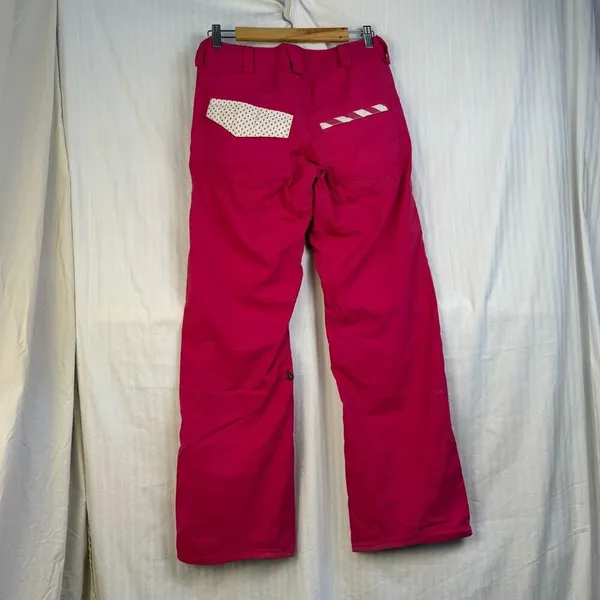 Volcom Carbon Waterproof Snow Pants Women’s Size X-Small Bright Pink Nylon Ski - Image 3
