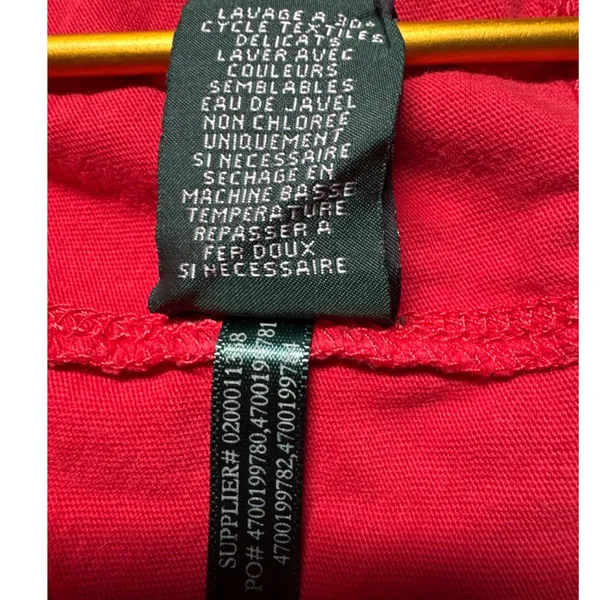 LRL Ralph Lauren‎ Jeans Co Red V Neck Short Sleeve T Shirt Top Plus Size 3X - Image 7