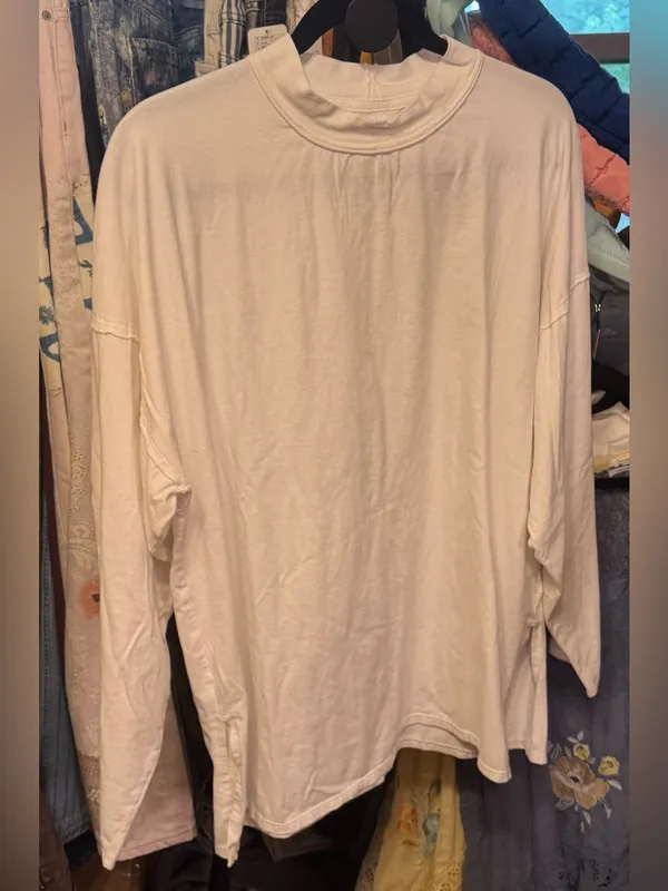 NWOT Free People We The Free Heater Tee - ivory white - small - Image 8