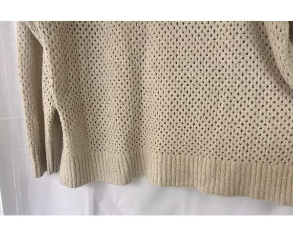 Aerie Cream Off-the-Shoulder Sweater with Loose Knit Women’s XXL Lounge Oversize - Image 9