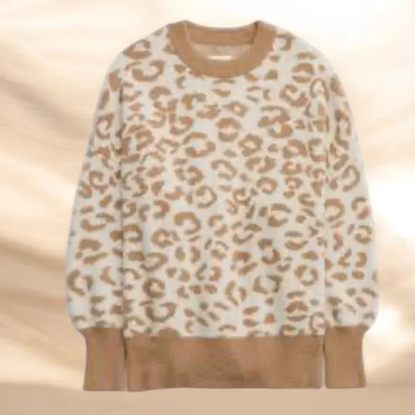 Aerie Leopard Buttercream oversized Sweater - Image 5