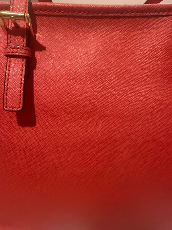 Michael Kors Jet Set Large Saffiano Leather Tote Coral - Image 10
