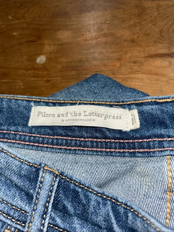 Pilcro and the Letterpress Anthropologie Slim Boyfriend Side Stripe Jeans Womans - Image 9