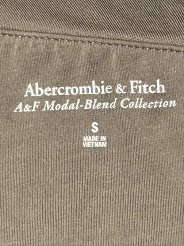 Abercrombie & Fitch Asymmetrical One-Shoulder Ribbed Top Taupe one shoulder Sz S - Image 2