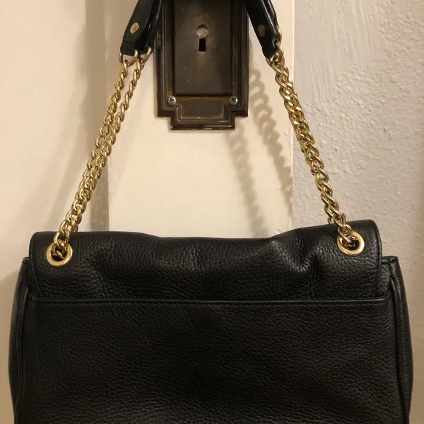 Michael Kors Black Shoulder Bag with Gold Accents - Image 15