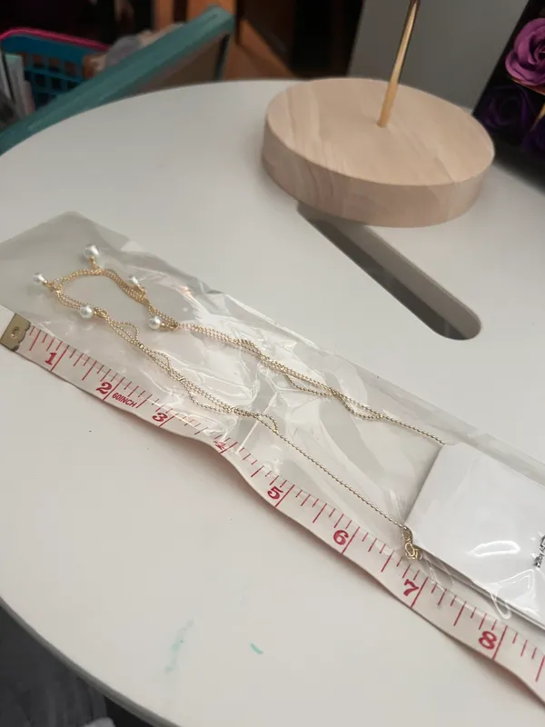 Gold Plated Pearl Necklace - Image 5