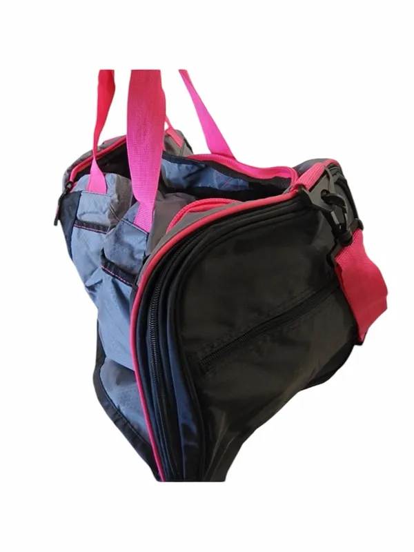 Gray and Pink Women's gym bag - Image 2