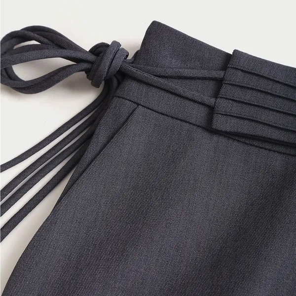 Rihoas Grey Natural Waisted Straight Pants - Image 8
